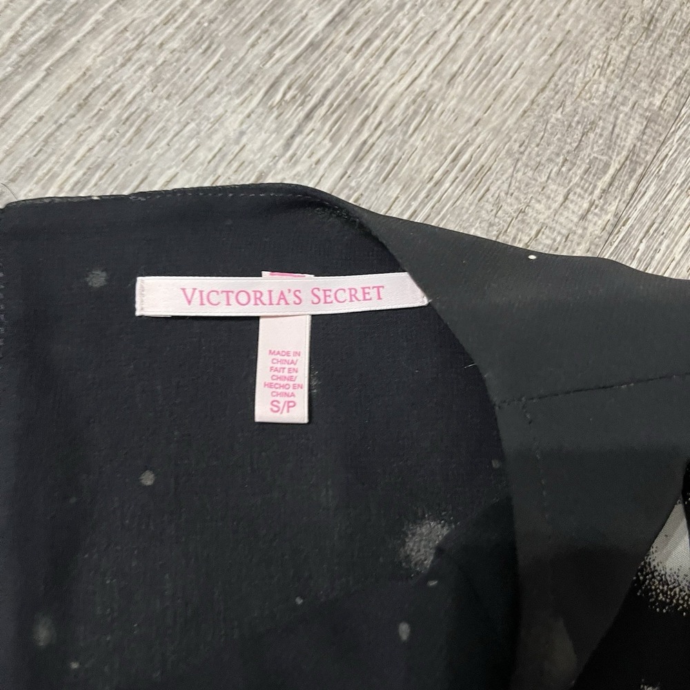 Victorias Secret Black Sheer Long‎ Sleeve Dress Size Small - Picture 2 of 5